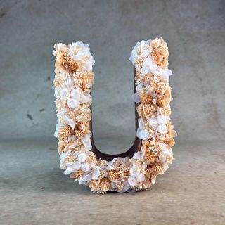 Letra Flores Preservadas "U"