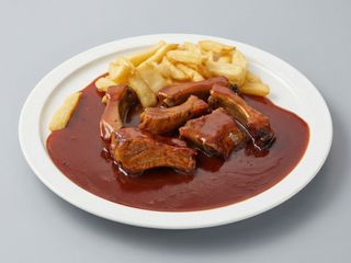 Costillas de cerdo en salsa barbacoa