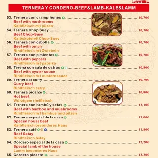 58. Ternera Con Salsa De Ostras