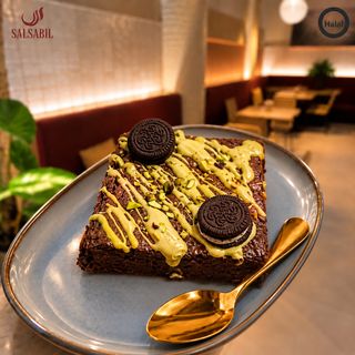 Brownie de Orio con pistacho