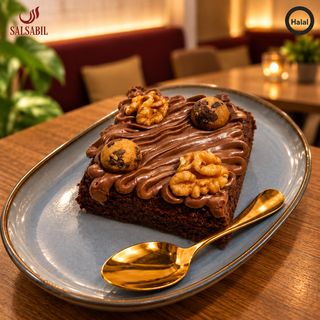 Brownie de nueces con galletas de chocolate