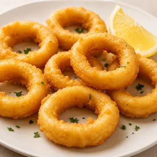 Aros de calamar frito