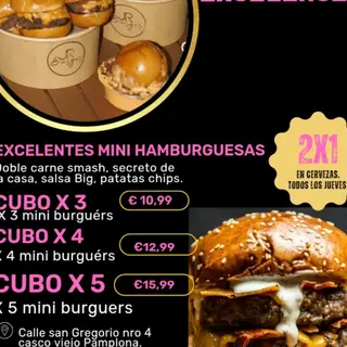 Mini hamburguesas X 5