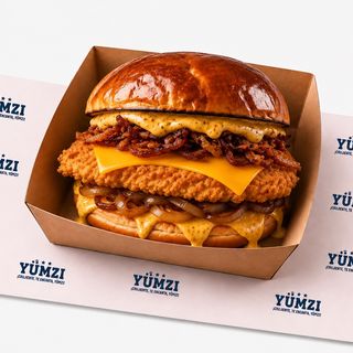 Chicken Crispy Burger Curry Mango Yumzi
