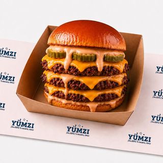 Triple Smash Burger Chili Cheese Yumzi