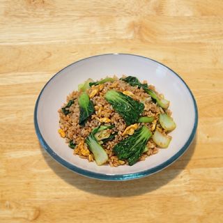 Arroz frito con verdura china (Pak Choi)