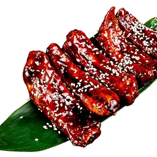Costillas cantones con salsa dulce