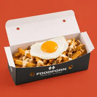 Patatas trufadas con huevo y cebollino