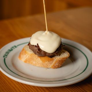 Hamburguesita con crema de Idiazábal