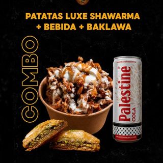 Menú 1P – Patatas Luxe Shawarma + Bebida + Baklava