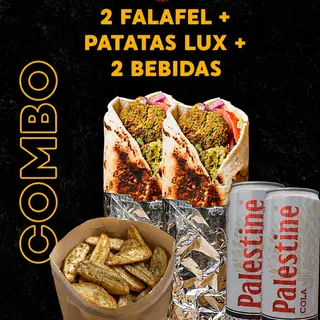 Menú 2 Falafel + Patatas Luxe + 2 Bebida