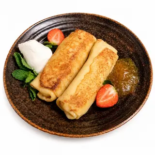 Crepes rellenos de requeson