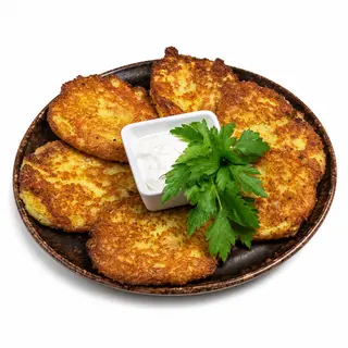 Draniki con crema agria