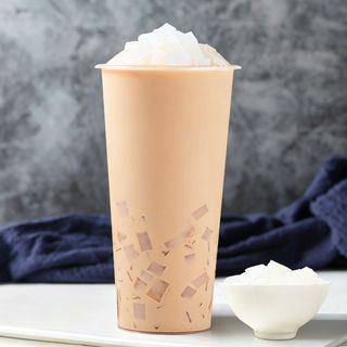 te con leche y gelatina de coco  (500ml)