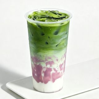 matcha con leche y taro (700ml)