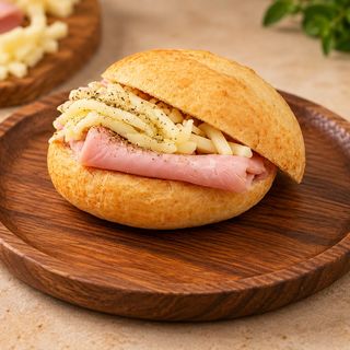 Sándwich De Pão De Queijo — Jamón Dulce y Mozzarella (Sin Gluten)