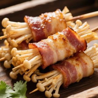 Bacon enoki (2 piezas).