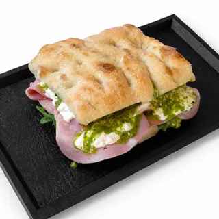 Focaccia de Mortadella de Pistacho y Stracciatella