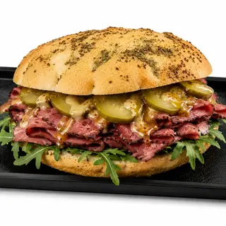 Focaccia Sin Gluten de Pastrami