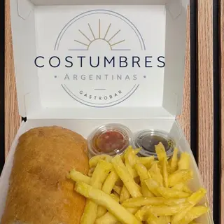 Choripan Con Patatas Fritas