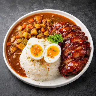 Bol De Curry Japonés Con Pollo Bbq BBQ咖喱饭