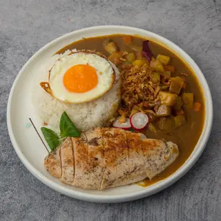 Bol De Curry Con Pechuga 咖喱鸡胸肉套餐