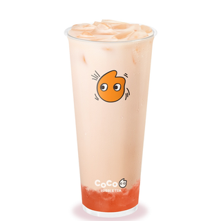Té con leche de melocotón