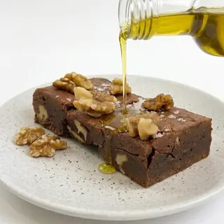 Brownie de Chocolate, Sal y Aceite de Oliva