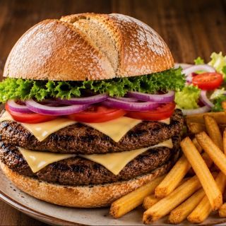 Hamburguesa Doble carne con queso