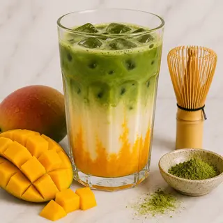 Iced Mango Matcha Latte