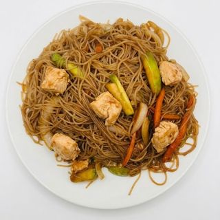 Fideos Chinos Fritos Con Pollo