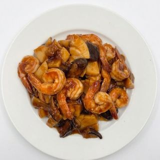 Gambas Con Bambú Y Setas Chinas