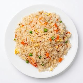 Arroz frito  con gamba