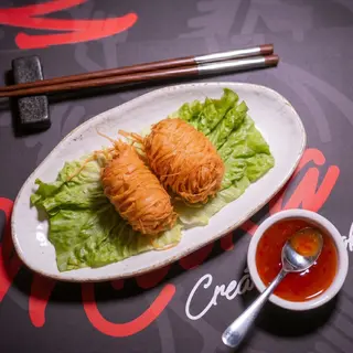 Nidos crujientes de Langostino "Hilo de Oro" (2 Pzs.)