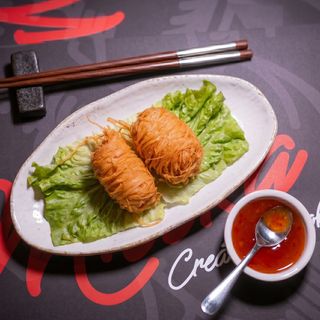 Nidos crujientes de Langostino "Hilo de Oro" (2 Pzs.)