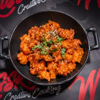 Pollo Cítrico Crujiente Con Salsa Agridulce