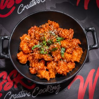 Pollo Cítrico Crujiente Con Salsa Agridulce