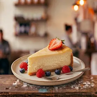 Trozo de cheesecake