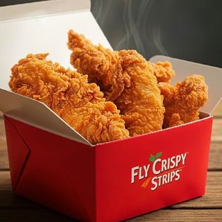 5 tiras de pollo con patatas