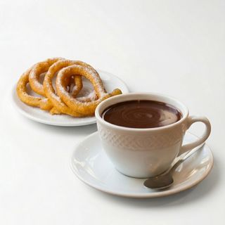 Chocolate caliente y tejerinos