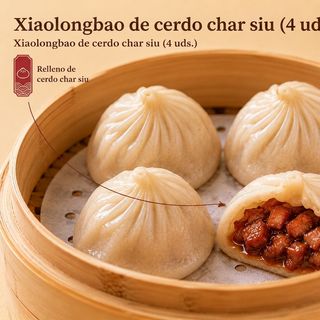 Bollitos al vapor rellenos de cerdo char xiu (4 uds.)