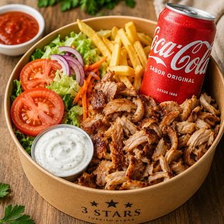 Meuno Turkish Kebab Box Carne Y Ensalada (Pequeño)