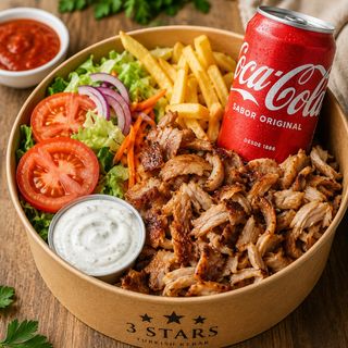 Meuno Turkish Kebab Box Carne Y Ensalada (Mediano)
