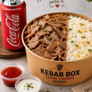 Meuno Turkish Kebab Box Carne Y Arroz (Mediano)