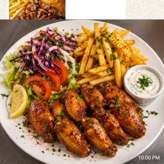 Meuno Turkish Plato Alitas De Pollo,(8un) con Patata