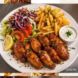 Meuno Plato Chicken frito wings (8un)con patata