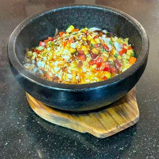 Bibimbap Con Kimchi Y Queso