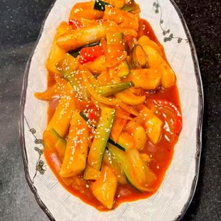 Pasta de arroz picante