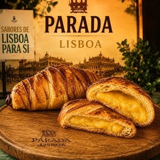 Croissant de crema de huevo.