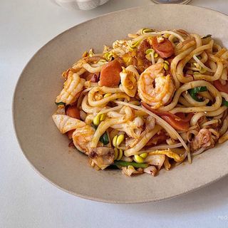 Udon con gambas